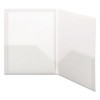 Smead Frame View Poly Two-Pocket Folder, 100-Sheet Capacity, 11 x 8.5, Clear/Oyster, 5/Pack - 3 of 4