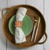 Unique Bargains Rattan Handmade Woven Corn Rope Round Napkin Ring Brown 1.6"x2.4" 4 Pcs - 4 of 4