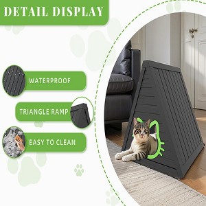 Texsens Sloped Roof Outdoor Cat House Weather Resistant Odor Blocking and Moisture Proof Design - 1 of 4