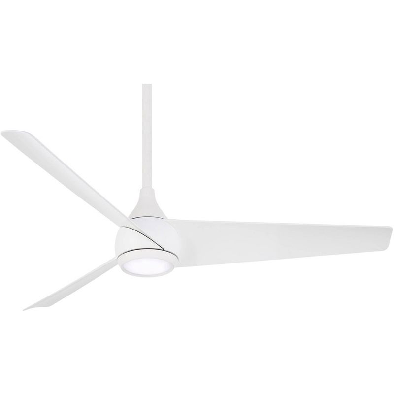 52" Minka Aire Twist LED Flat White Indoor Smart Fan with Remote, 1 of 5