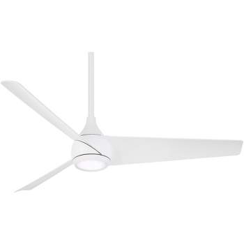 52" Minka Aire Twist LED Flat White Indoor Smart Fan with Remote