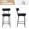 Swivel Bar Stools Set of 2, 30 Inch Upholstered Barstools, Comfortable Cushioned Seat and Backrest for Kitchen, Dining Room, Home Bar - 2 of 4