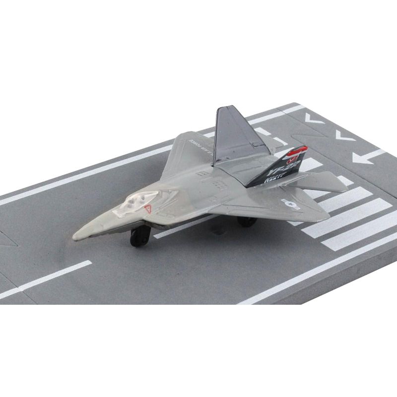 Lockheed Martin F-22 Raptor Stealth Aircraft Gray "US Air Force YF-22" w/Runway Section Diecast Model Airplane by Runway24, 3 of 5