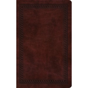 ESV Thinline Bible, Red Letter (Trutone, Mahogany, Border Design) - by  Esv Bibles (Leather Bound) - 1 of 1