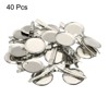 Unique Bargains Metal Decorative DIY Women's Clothing Blank Round Trays Sewing Brooch Pins 40 Pcs - 3 of 4