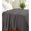 HomeRoots Queen Charcoal Cotton Woven Chevron Blanket - 2 of 4