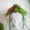 NAYSAYE Planter Greek Style Cement Head Planter Blends Classic and Industrial Elements for Garden, Gray, 7.3"*6.9"*10.6" - 4 of 4