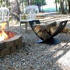 Sunnydaze Small Powder-Coated Steel Outdoor Firewood Log Rack - 30" - Black - 4 of 4