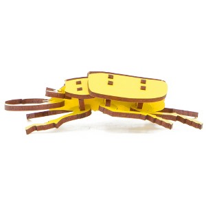 Little & Wood: Woodlet: Small - Beetle - Yellow, 3D Wooden Kit-Set, Ages 6+ - 1 of 4