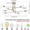 POWLIG 8-Light Nickel Mid Century Modern Nordic Sputnik Chandelier Flush Mount - 4 of 4