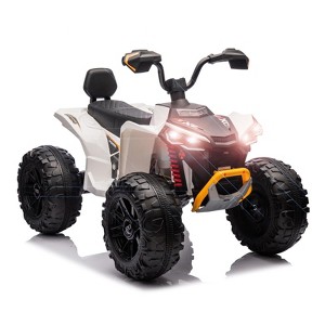 Coucheta PeakPursuit 24V Kids Electric ATV: 800W Dual Motor, 2-Seater, Bluetooth, Spring Suspension, Safety Knee Pads, 7Ah Battery - 1 of 4