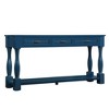 VYNXARIA 63inch Long Wood Console Table with 3 Drawers and 1 Bottom Shelf for Entryway Hallway Easy Assembly Extra-thick Sofa Table - 3 of 4