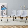 VYNXARIA Comfortable Linen-Cotton Dining Chair Set,Four Pieces in Light Gray - 2 of 4