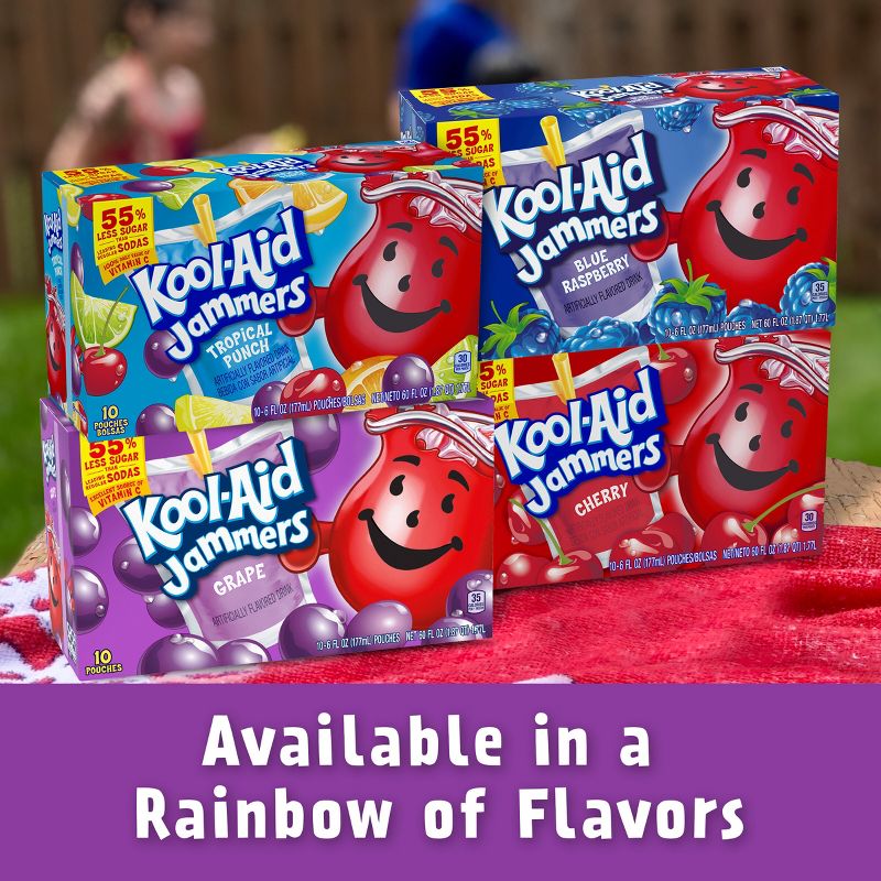 Kool-Aid Jammers Grape Juice Drinks - 10pk/6 fl oz Pouches, 6 of 14