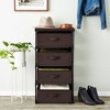 Juvale 4-Tier Tall Closet Dresser with Drawers - Clothes Organizer and Small Fabric Storage for Bedroom (Dark Brown) - 4 of 4