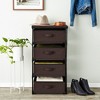 Juvale 4-tier Tall Closet Dresser With Drawers - Clothes Organizer And  Small Fabric Storage For Bedroom (dark Brown) : Target