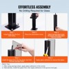VEVOR Glass Clamp, 41.34" Height Glass Railing Bracket for 0.39 "-0.47 " Thickness Tempered Glass, 304 Stainless Steel Glass Mounting Clamp, Black - 4 of 4