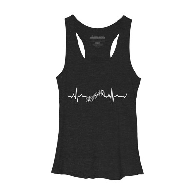 Women's Design By Humans Music is my Heartbeat By HoangCathrine Racerback Tank Top