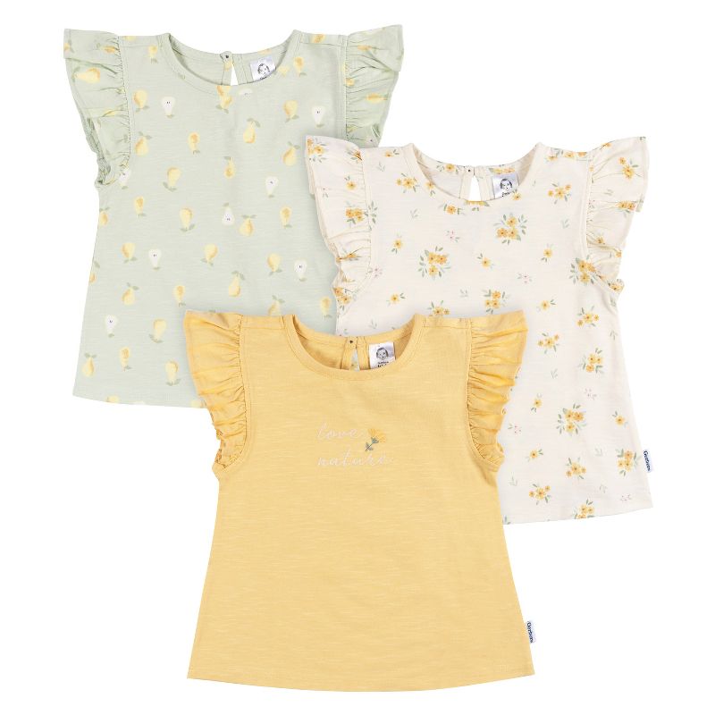 Gerber Toddler Girls' T-shirts - 3-Pack, 1 of 10