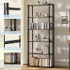 6 Tier Bookshelf with Metal Frame, Industrial Tall Bookcase, Freestanding Open Back Display Rack, Storage shelf, for Bedroom, Living Room - 3 of 4