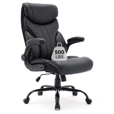 Ergonomic Office Chair, Wide PU Leather Gaming Chair with 90°-135° Reclining Backrest