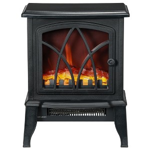 SEVOBAL Fireplace Insert Heater Mantel 3D Flame Fireplace Stove Bottom Air Outlet Fire Place Panoramic Fire Place Heater, Black, 15.9"*11.8"*17.7" - 1 of 4