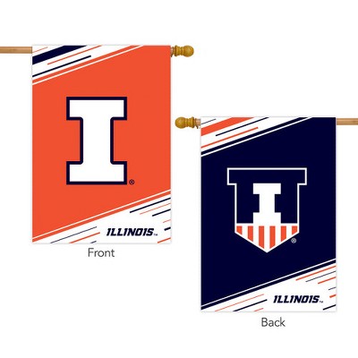 Illinois University NCAA Licensed Double-Sided Polyester House Flag 28" x 40"
