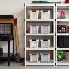 IRIS USA Plastic Storage Bins with Lids and Secure Latching Buckles Natural - 8 Pack - 2 of 4