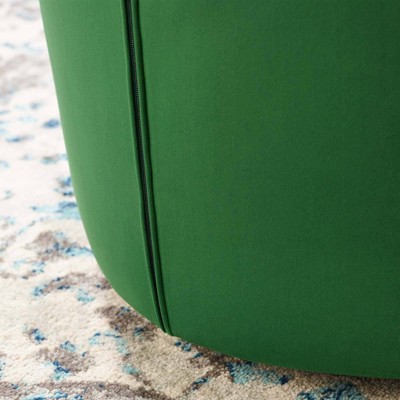 Emerald Velvet Tufted Swivel Barrel Accent Chair