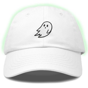 Dalix Ghost Glow in the Dark Embroidered Mens Womens Cotton Dad Hat Baseball Cap Adjustable - 1 of 4
