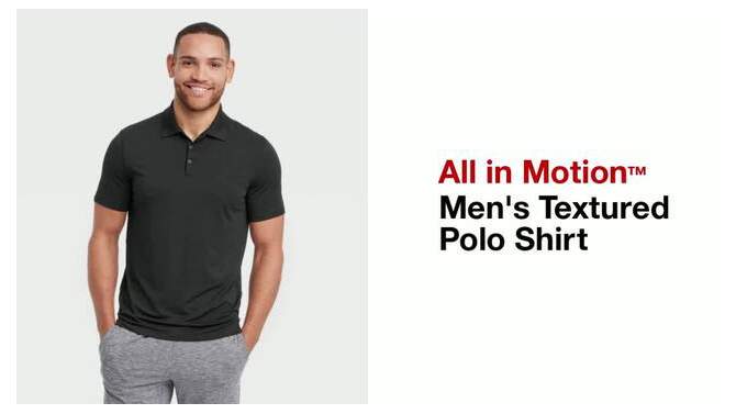 Men&#39;s Textured Polo Shirt- All In Motion&#8482;, 2 of 4, play video