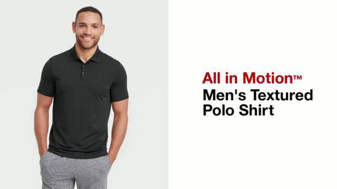 Men&#39;s Textured Polo Shirt- All In Motion&#8482;, 2 of 5, play video