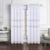 RT Designer Collection Antonia Macrame Luxurious Decorative Rod Pocket Curtain Panel 54" x 84" White - 2 of 4