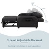 LOVMOR pull out sofa sleeper 3 in 1 with 2 wing table and usb charge for nap line fabric - 4 of 4
