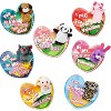 Joyfy 28 Packs Valentines Day Animal Finger puppet with Gift Cards Set for Kids, Party Favor, Classroom Exchange Prizes - 2 of 4