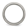 Black Bow Jewelry 8mm Titanium Brushed Center Grooved Edge Comfort Fit Band - image 2 of 4