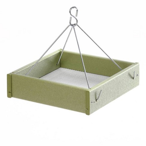 7.1-Inch Square Metal Mesh Tray Platform Bird Feeders Hanging for for Attracting Wild Birds Hanging Bird Feeder for Outside 