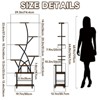 SEVOBAL Planter Stands and Holders Carbonized Wood Plant Stands  For Collectibles and Herbs Elegant Display for Home, Walnut black, 29.3"*12.1"*64.8" - 4 of 4