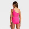 Girls' Scallop Puff Jacquard One Piece Swimsuit - art class™ - 2 of 3