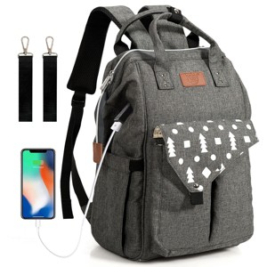 Diaper Bag Backpack Waterproof Large Baby Nappy Bag w/USB Charging Port - 1 of 4