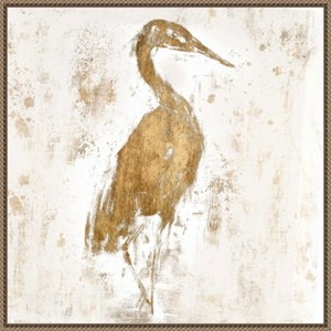 Amanti Art Gilded Heron I by Jennifer Goldberger Canvas Wall Art Print Framed 22 x 22-in. - 1 of 4