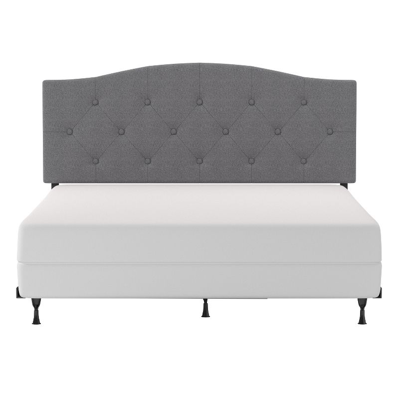 Full/Queen Provence Upholstered Arch Adjustable Tufted Headboard with Frame Glacier Gray Fabric - Hillsdale Furniture, 5 of 11