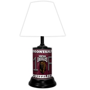 NCAA 18-inch Desk/Table Lamp with Shade, #1 Fan with Team Logo, Montana Grizzlies - 1 of 3
