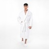 Linum Home Textiles 100% Turkish Cotton Personalized Unisex Anovia Velour Bathrobe - Gold Linum Font - 4 of 4