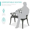 Best Choice Products Outdoor Bench Steel Garden Patio Porch Furniture w/ Floral Accent, Antique Finish - 4 of 4