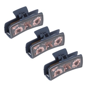 Unique Bargains Women's Highland Cattle Hair Clips 3 Pcs - 1 of 4