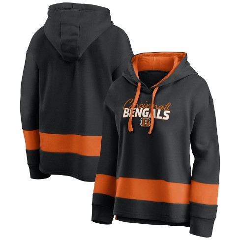 NFL Cincinnati Bengals Women's Halftime Adjustment Long Sleeve Fleece  Hooded Sweatshirt - S