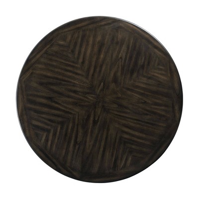 Taylor 5-Piece Walnut Dining Set with Black Faux Leather Chairs