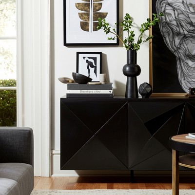 Modern Sculptural Vase Set, Metal and Aluminum Construction with Bold Geometric Silhouette, Contemporary Decorative Accent, Durable Artistic Design