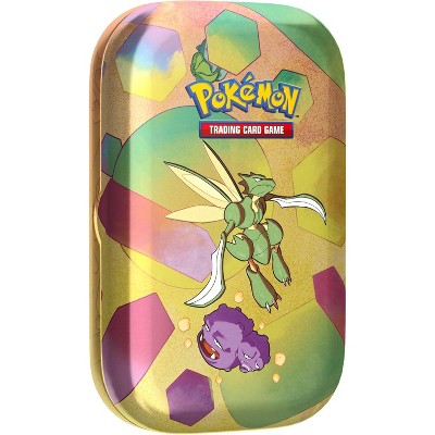 Pokemon TCG: Scarlet & Violet—151 Mini Tin – Scyther and Weezing (2 Booster Packs, 1 Coin & 1 Art Card)